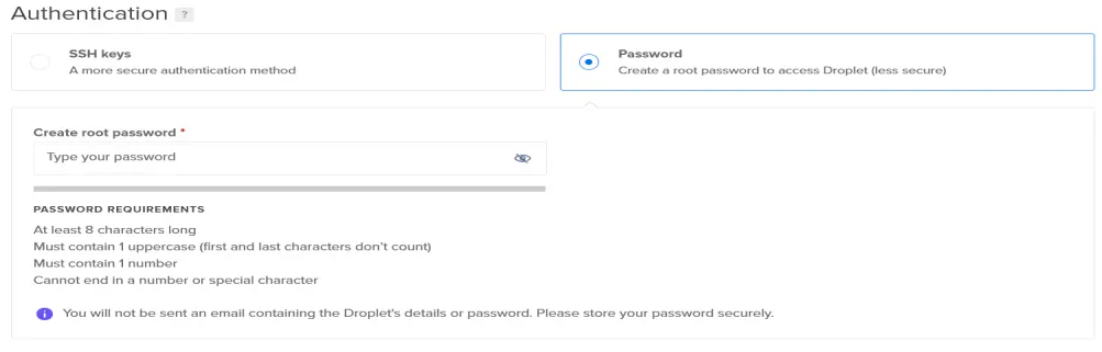5 - Password settings