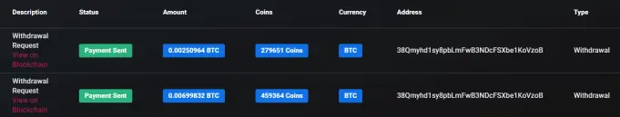 cointiply payments and withdraw