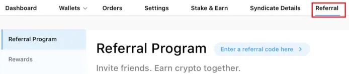 Referral Program: Crypto.com Exchange
