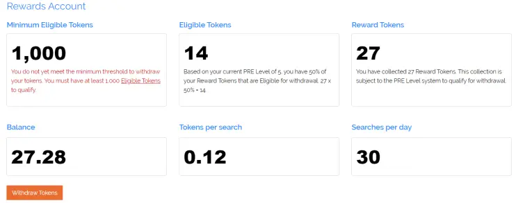 presearch dashboard