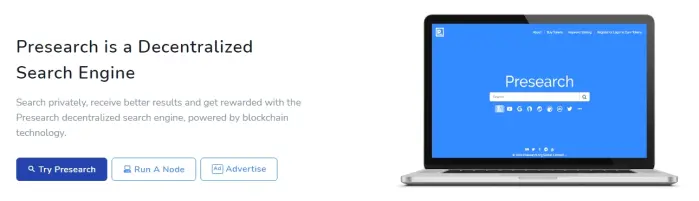 Presearch web search engine