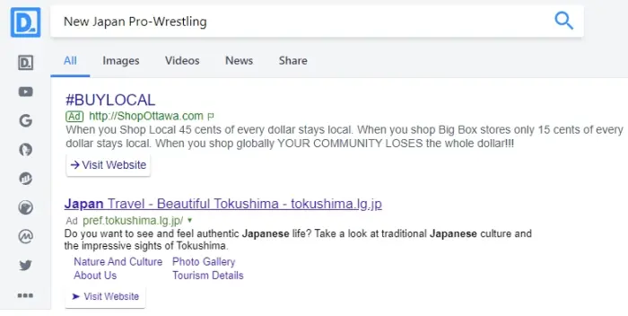 New Japan Pro-Wrestling search results on Presearch