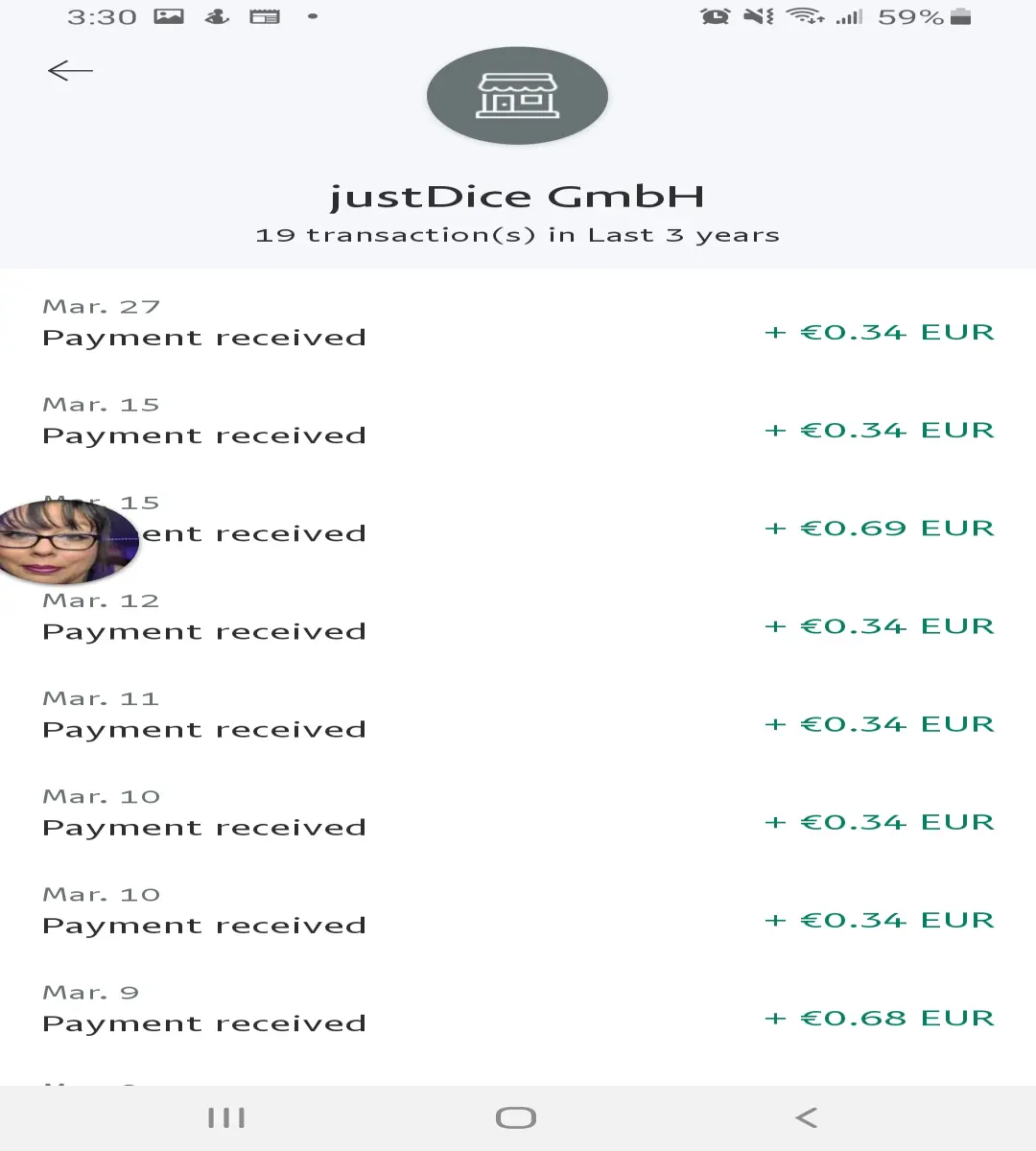 Cashem all pay history
