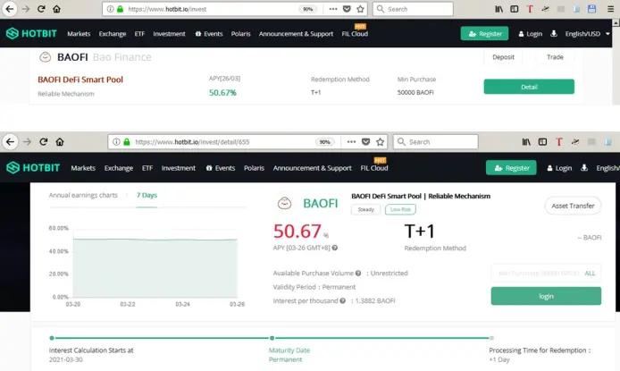 hotbit bao investment product