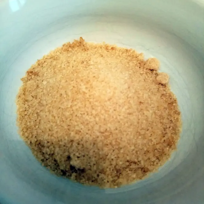 In a mixing pot, pour brown sugar.