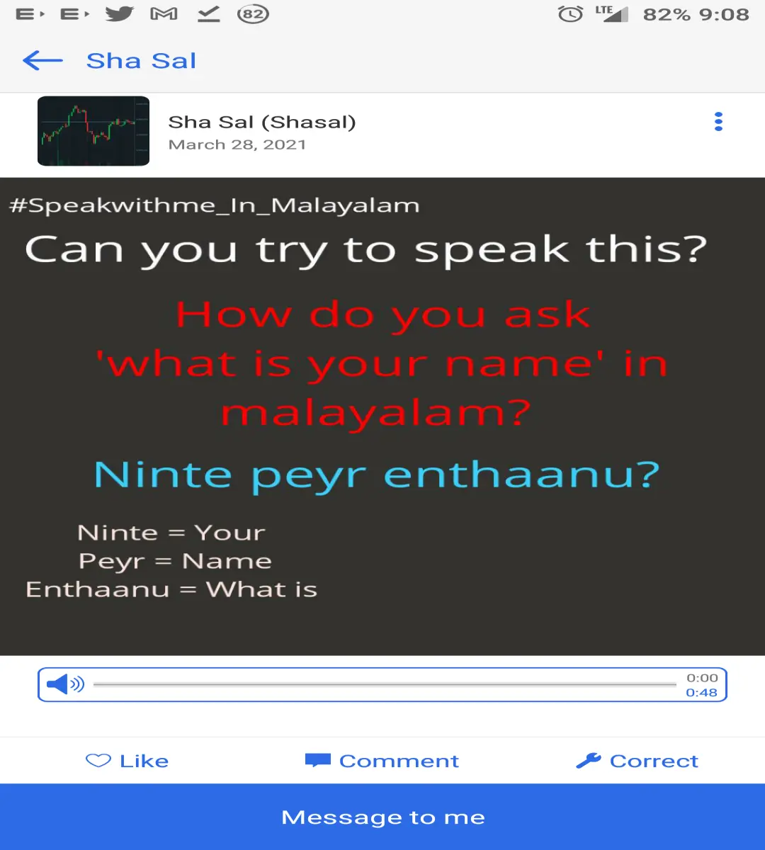 I offer to teach malayalam in this app