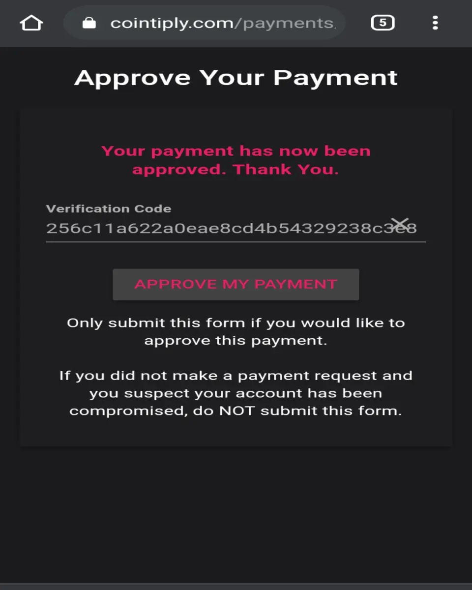 Payment approval