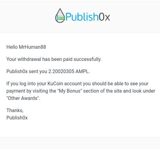 publish0x kucoin payment proof