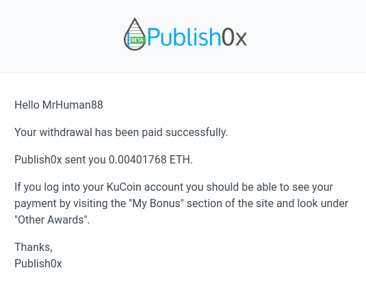 publish0x kucoin payment proof