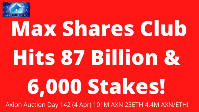Axion crypto regular auction day 142