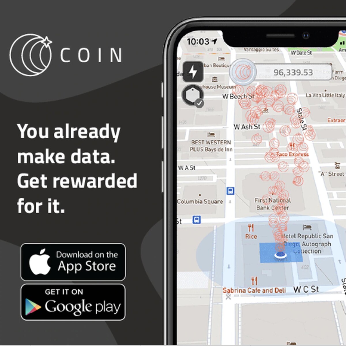 Start Earning COIN for your location data