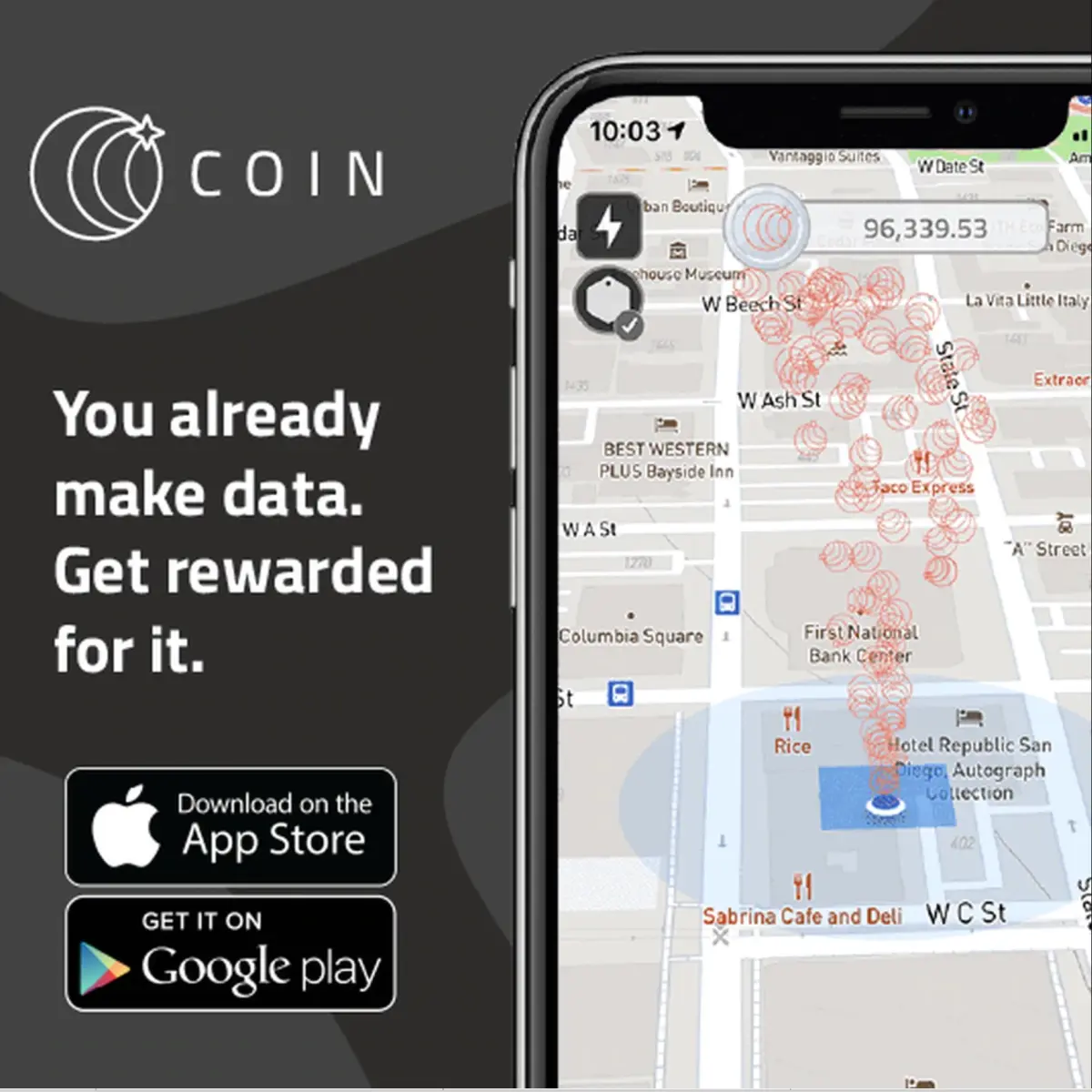Start Earning COIN for your location data