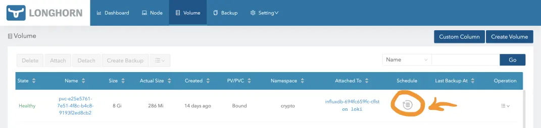 Volume and Backup Management