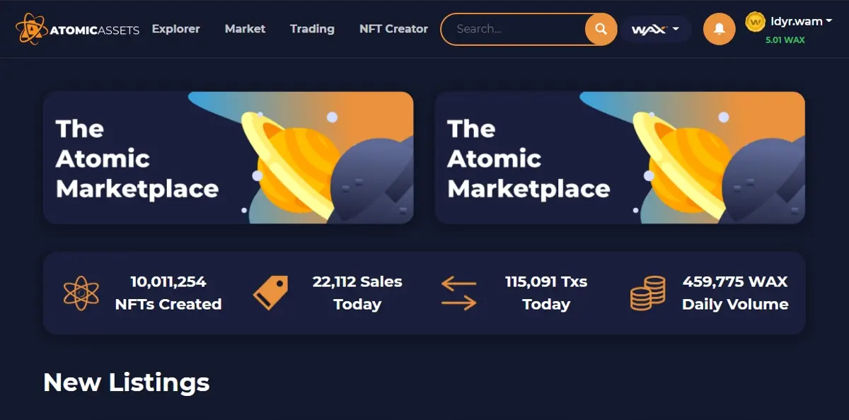 Atomic NFT marketplace