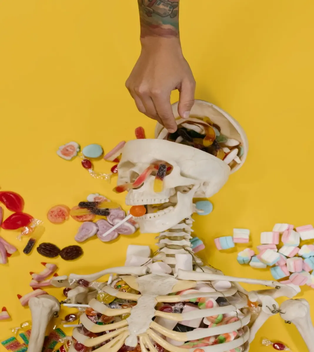Skeleton With Candies