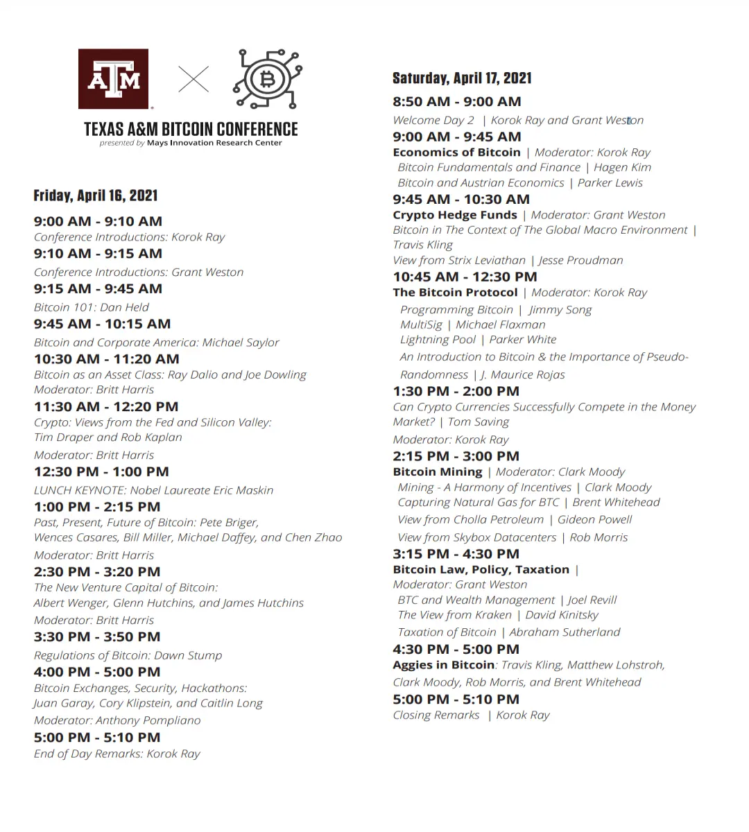 The Schedule Released
