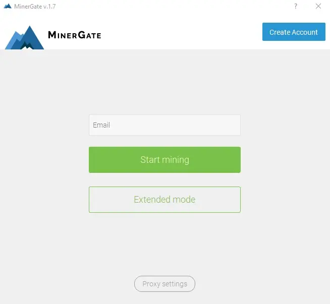 minergate user login screen