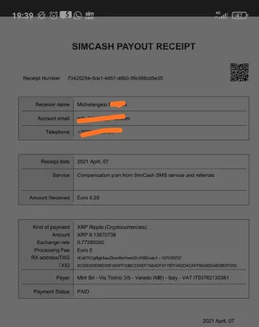 simcash xrp