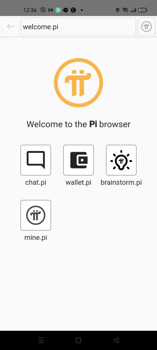 Pi Browser Homepage