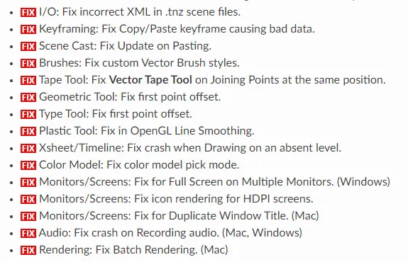 Opentoonz V1.5 Fixes