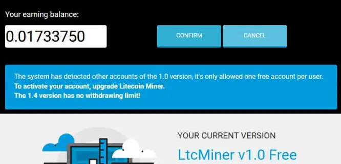 ltcminer blocks withdrawals