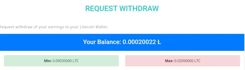ltcminer onlinewithdrawal limit