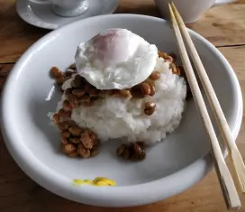 Natto on Rice