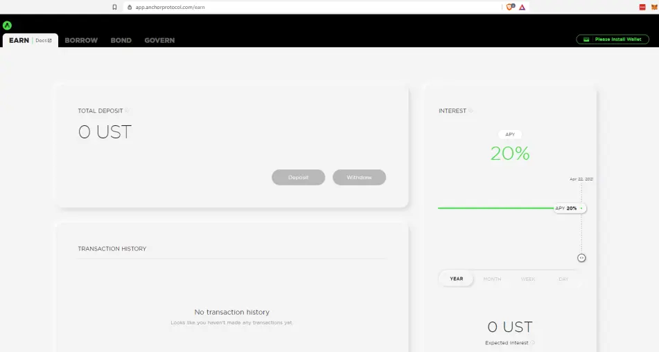Anchor Protocol UI