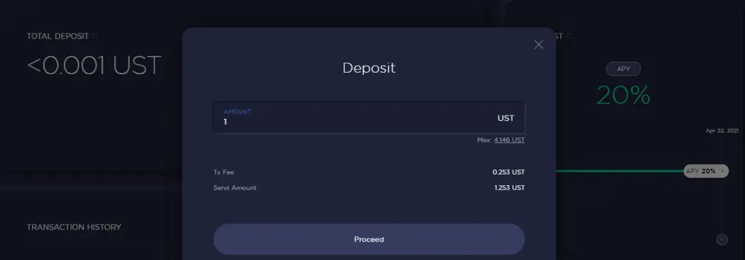 deposit UDT