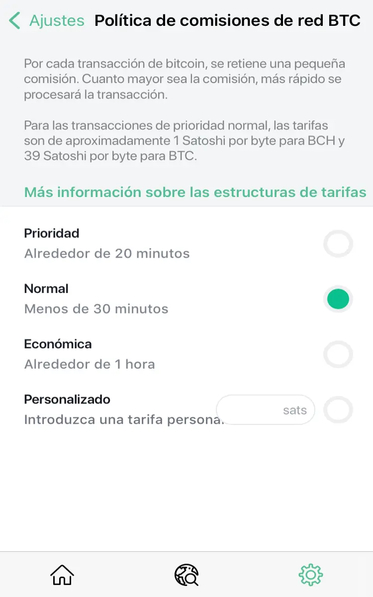 setting fees
