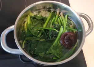Spinach Soup in Pot