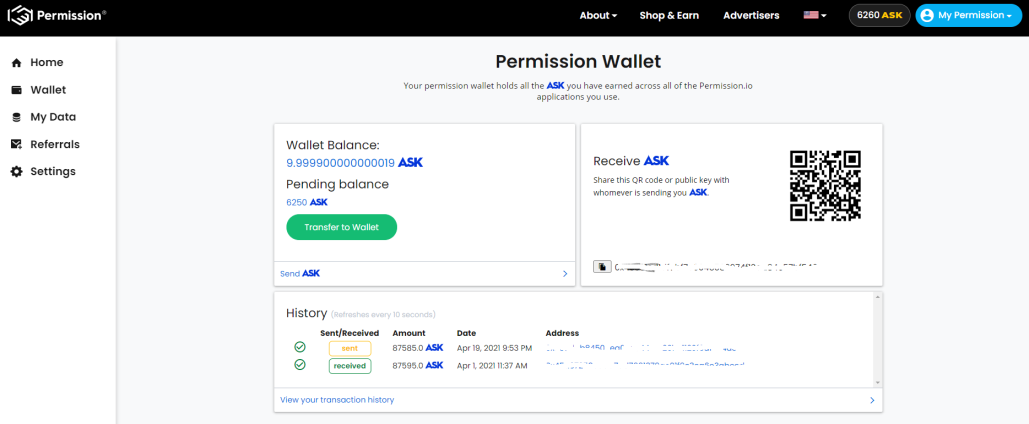 crypto rewards permission