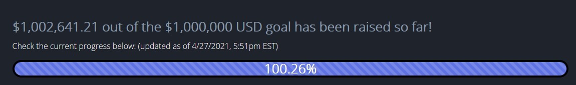 Safemoon Donation goal
