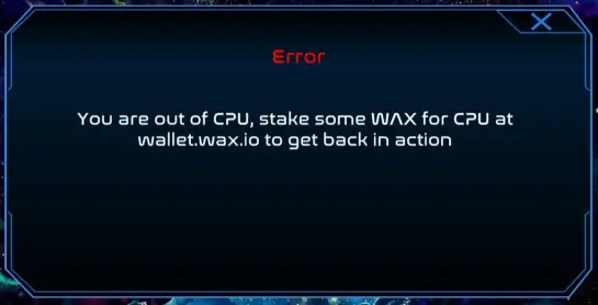 AlienWorlds Error