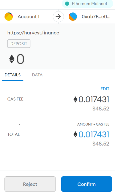 Ethereum gas fee