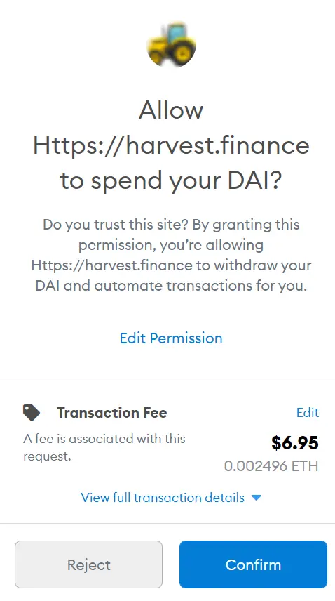 Ethereum fee