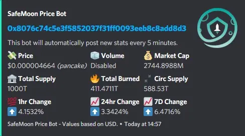 Safemoon Price Bot