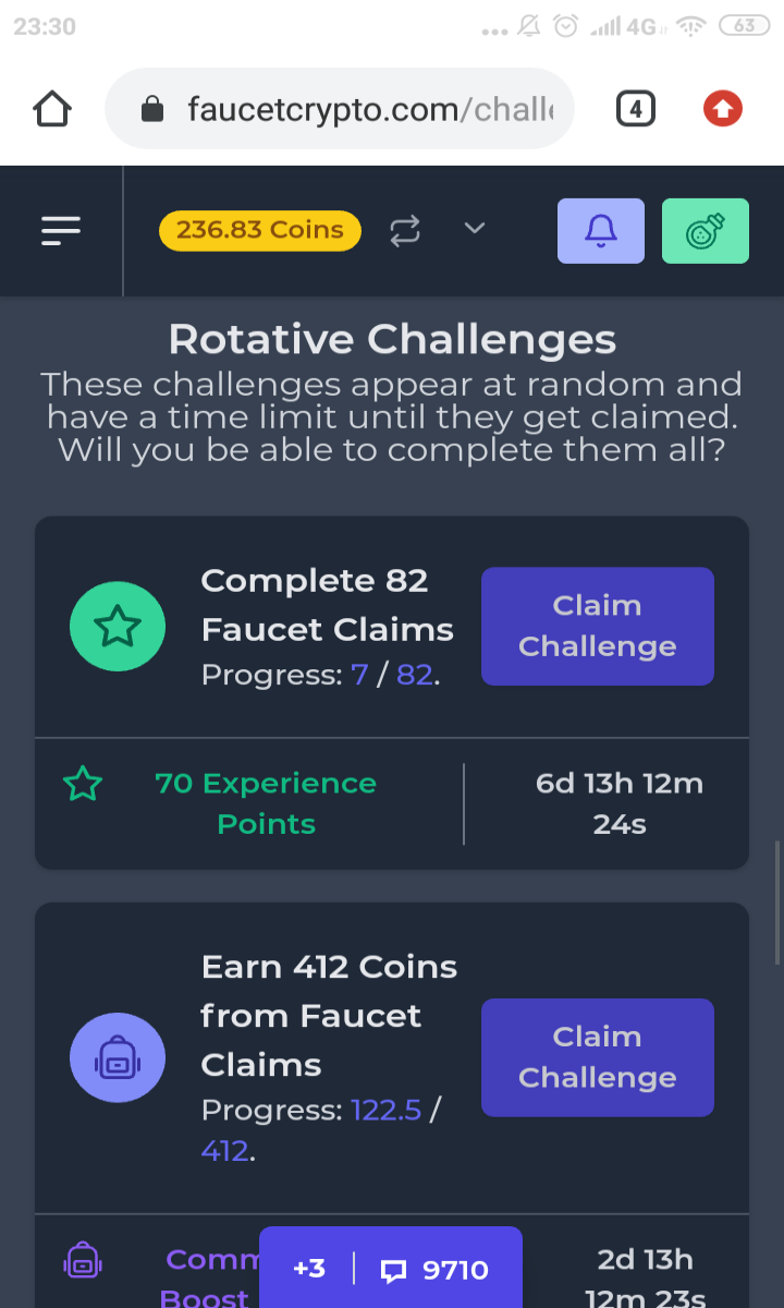 Faucet Crypto Rotative Challenges