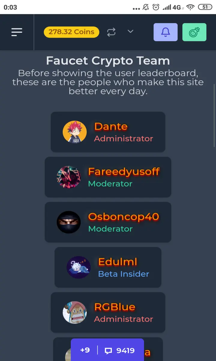 Faucet Crypto Team