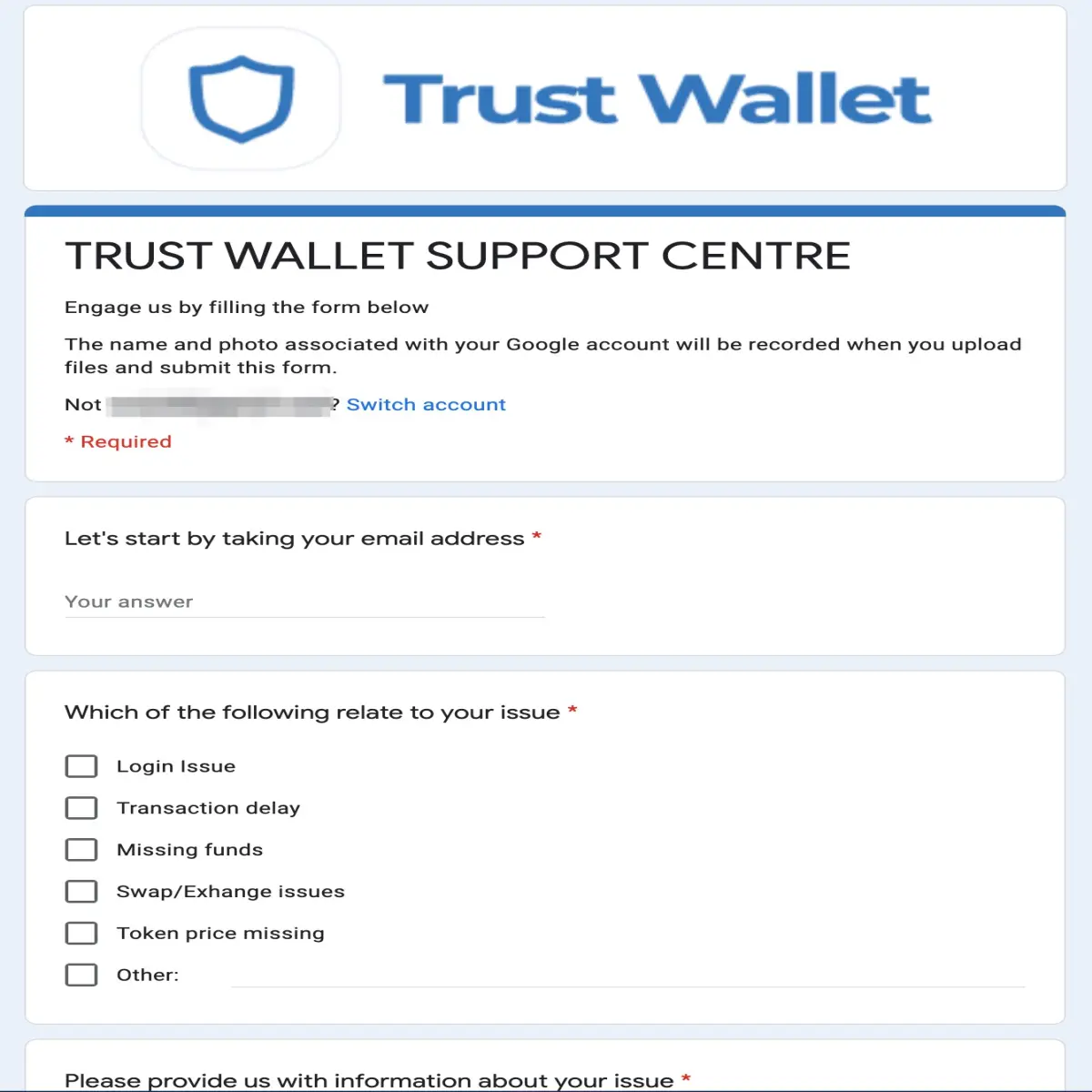 trust wallet scam support site