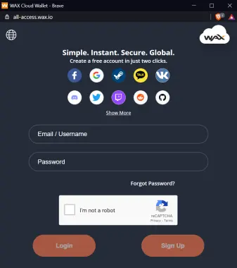 wax-signup-page