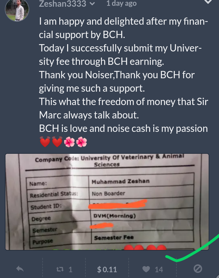 Noiser way of giving heart