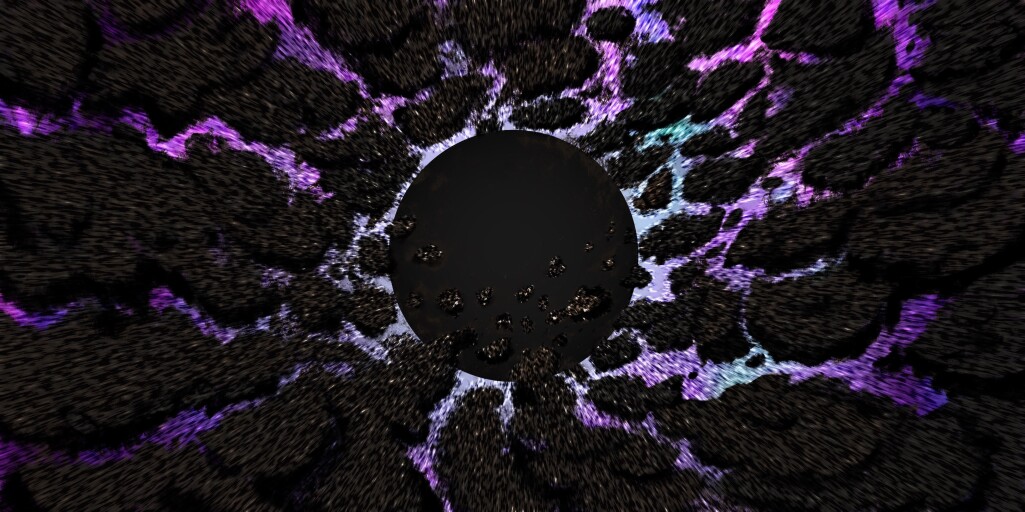 'Information/Outformation' Digital drawing of a black hole by Coster-Graphics