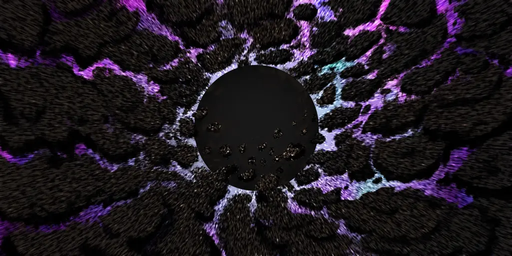 'Information/Outformation' Digital drawing of a black hole by Coster-Graphics