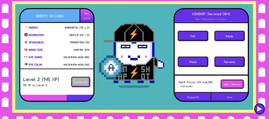 Gotchi page