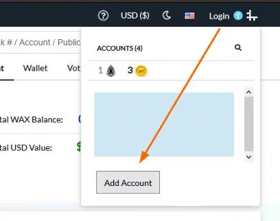 Adding Account in Bloks