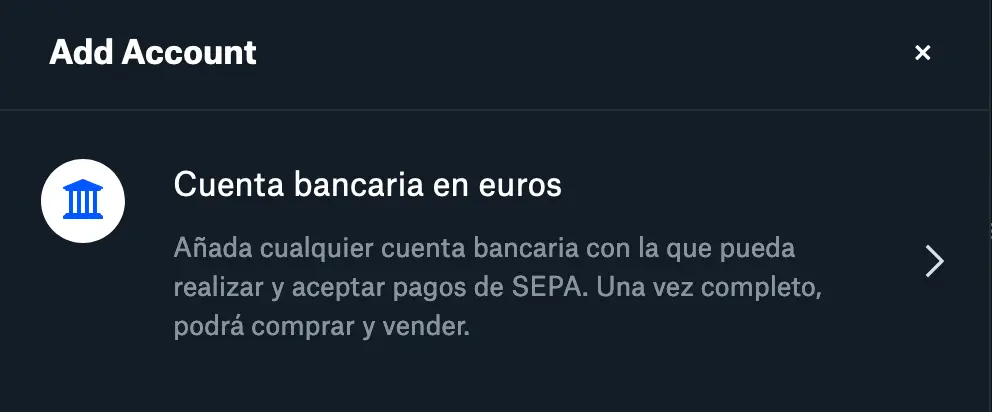 coinbase bank account sepa