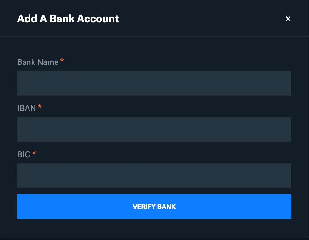 coinbase bank account details