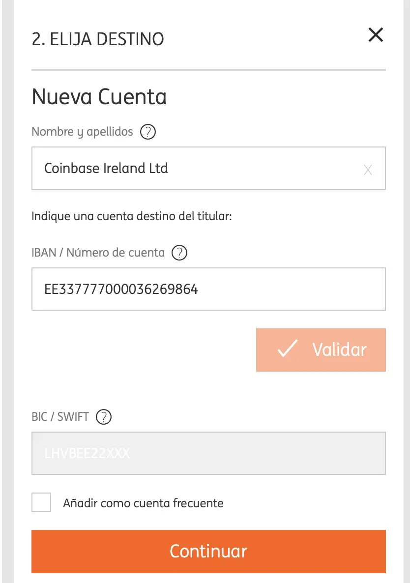 coinbase bank account transaction