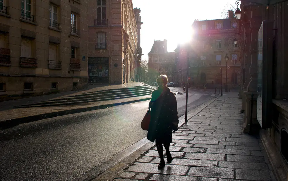 Lady in Rain in Paris